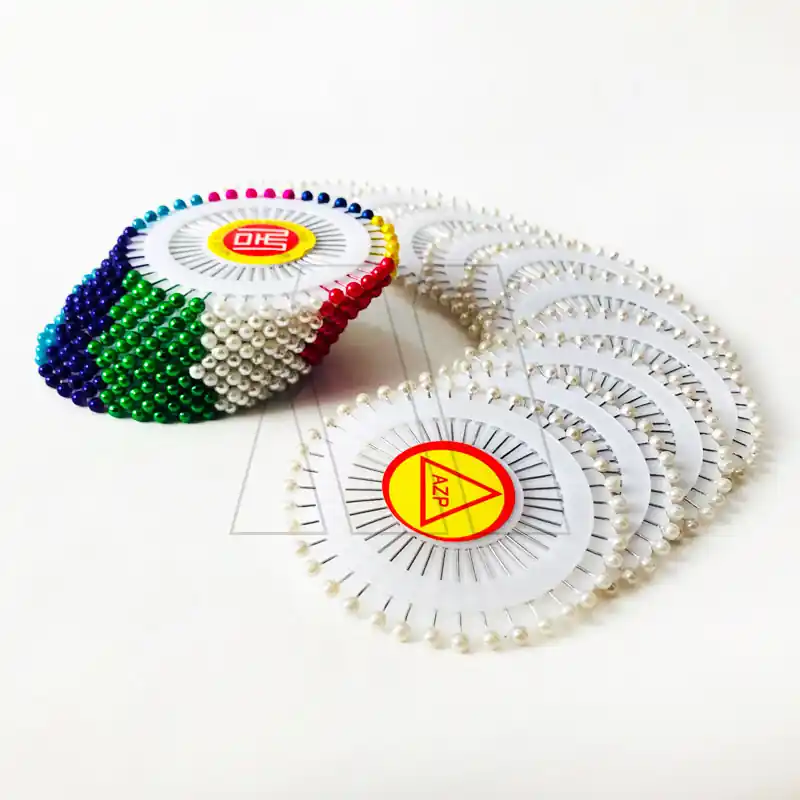 ALFILER CABEZA PERLADA CHINA BLANCA X 12 DISCOS 1643B