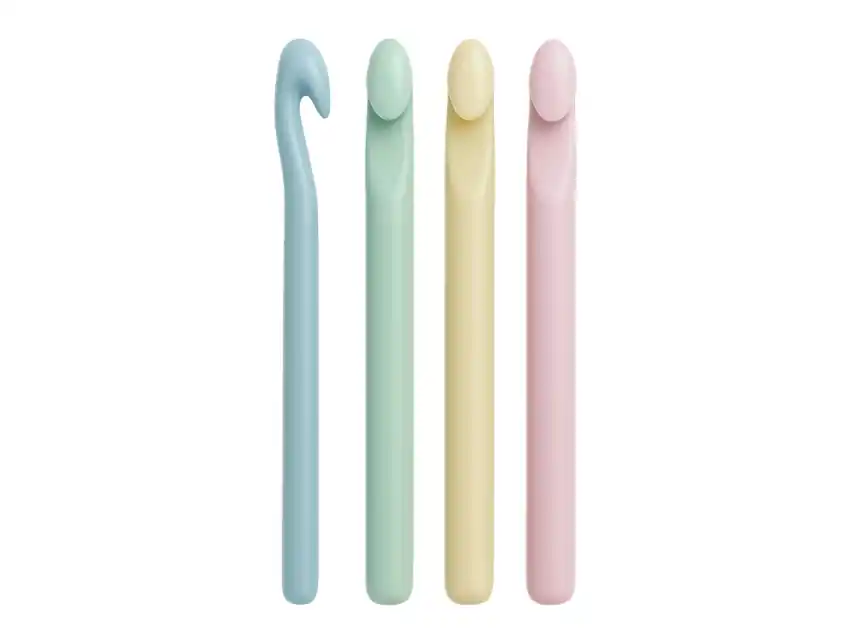 AGUJAS CROCHET PVC PASTEL PACK X 6UN