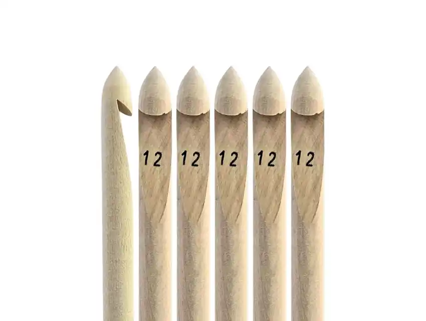 AGUJA CROCHET MADERA Nº12 X 6UN
