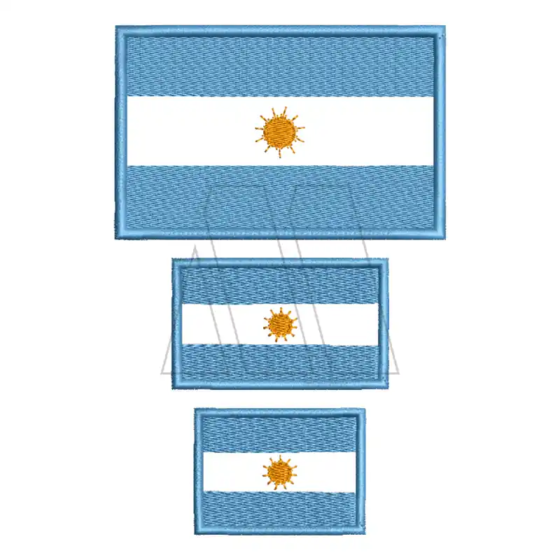 APLIQUE BORDADO TERMOAD BANDERA ARG GRANDE X 4UN