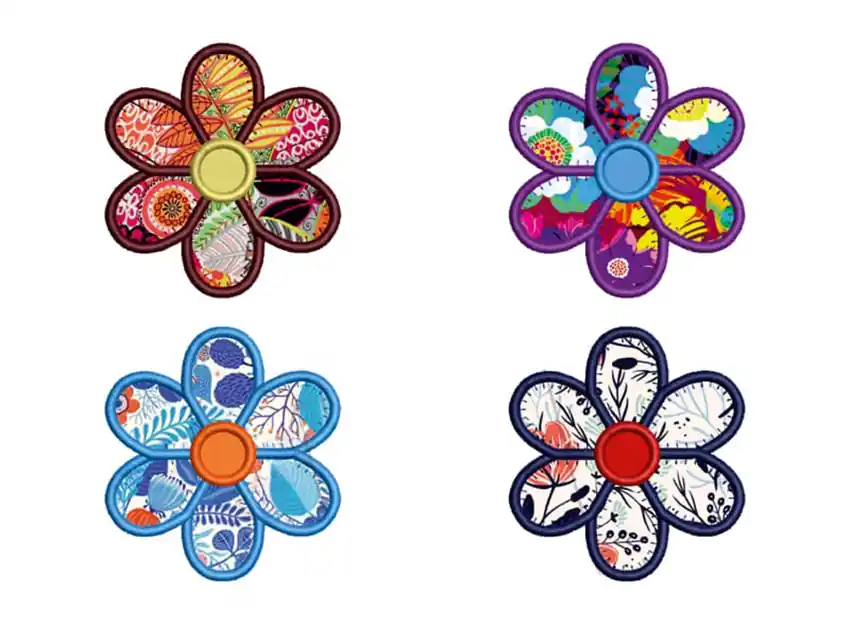 APLIQUE BORDADO TERMOAD FLOR X 4UN