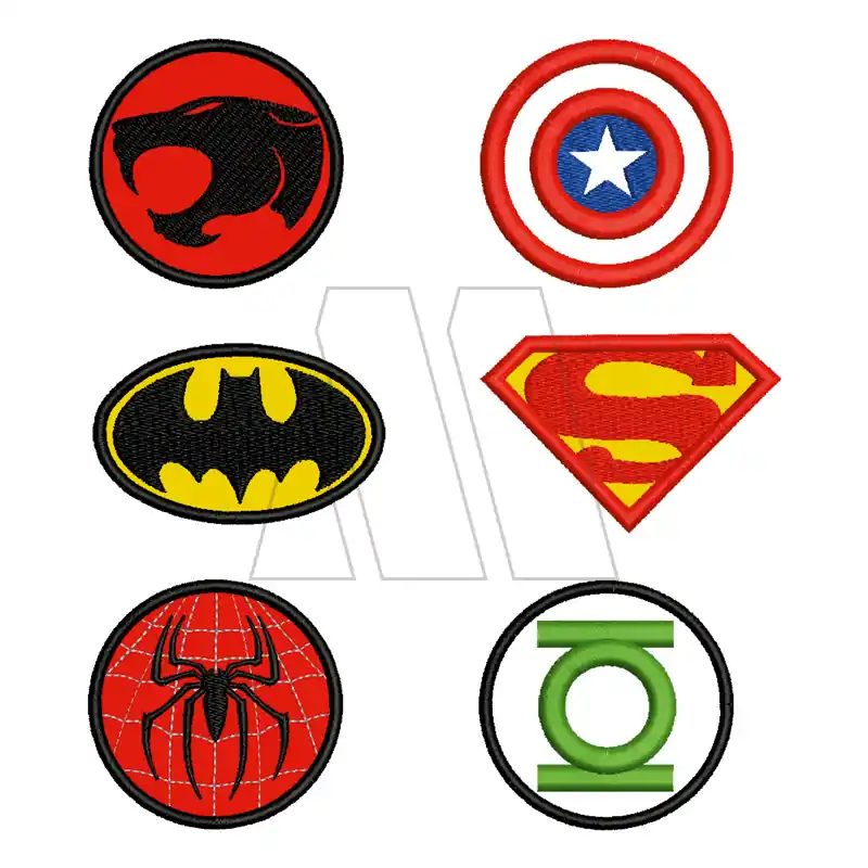 APLIQUE BORDADO TERMOAD SUPER HEROES X 6UN