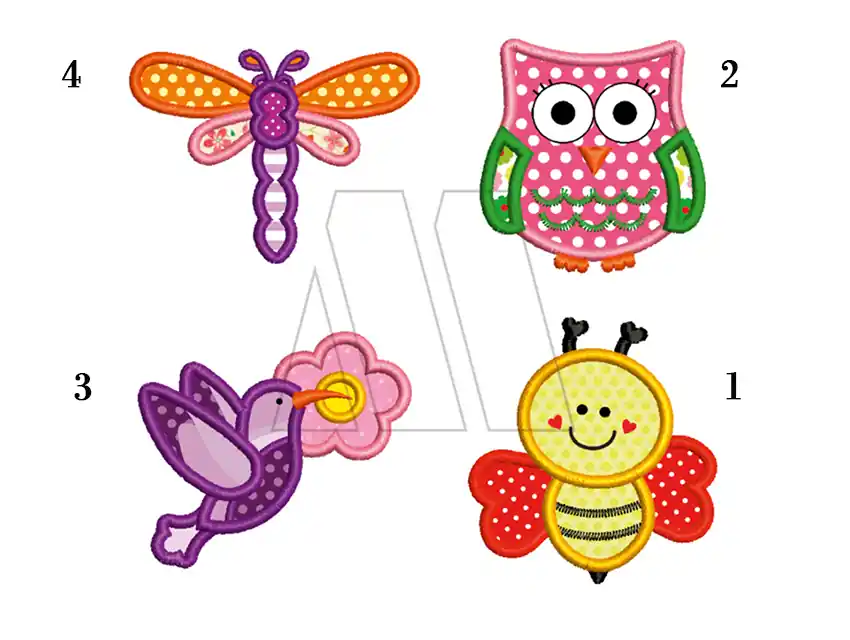 APLIQUE BORDADO TERMOAD ANIMALES X 6UN