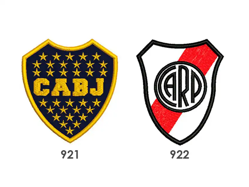 APLIQUE BORDADO ESCUDO DEPORTIVO X 4UN