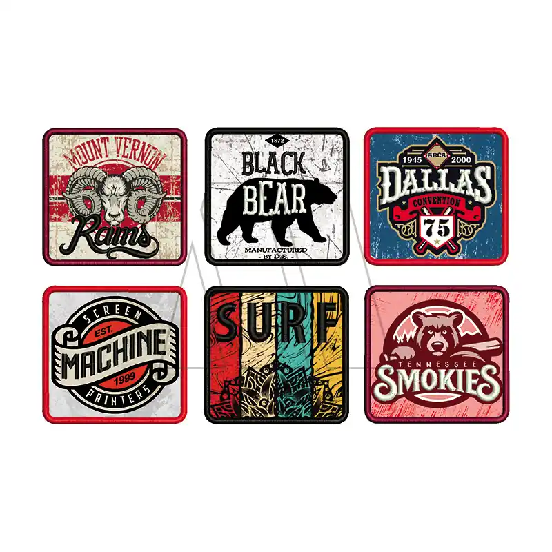 APLIQUE BORDADO CUADRADO VINTAGE X 6UN