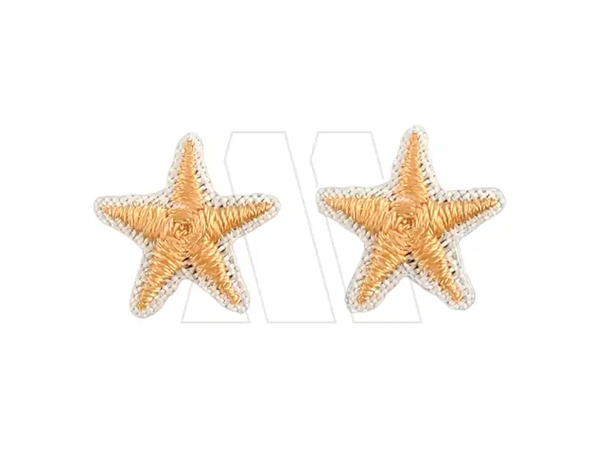 APLIQUE BORDADO TERMOAD ESTRELLA DORADA CHICA X 12UN 1795.1