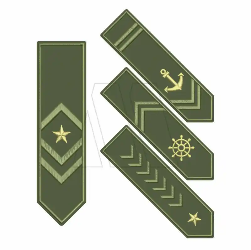 APLIQUE BORDADO TERMOAD CHARRETERA MILITAR X 4UN