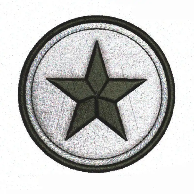 APLIQUE BORDADO TERMOAD CIRCULO ESTRELLA CENTRAL X 2UN