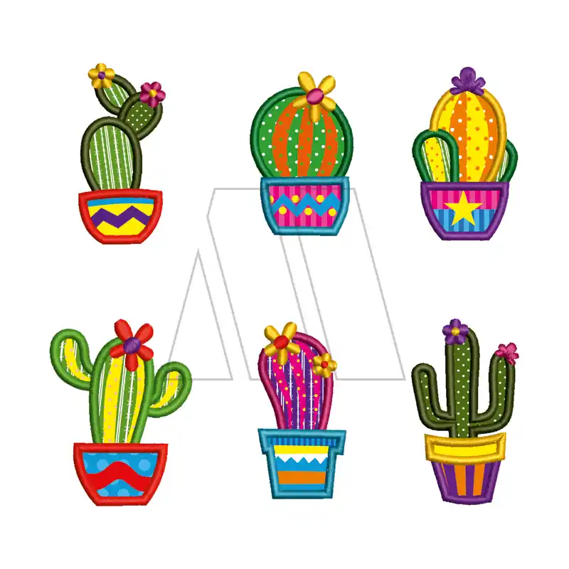 APLIQUE BORDADO TERMOAD CACTUS X 6UN