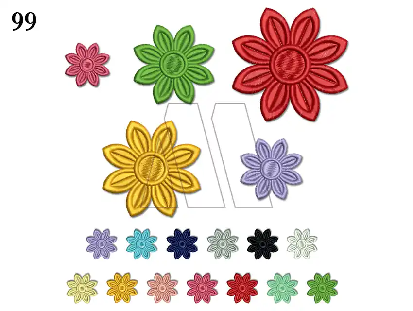 APLIQUE BORDADO TERMOAD FLOR GRANDE    X 6UN