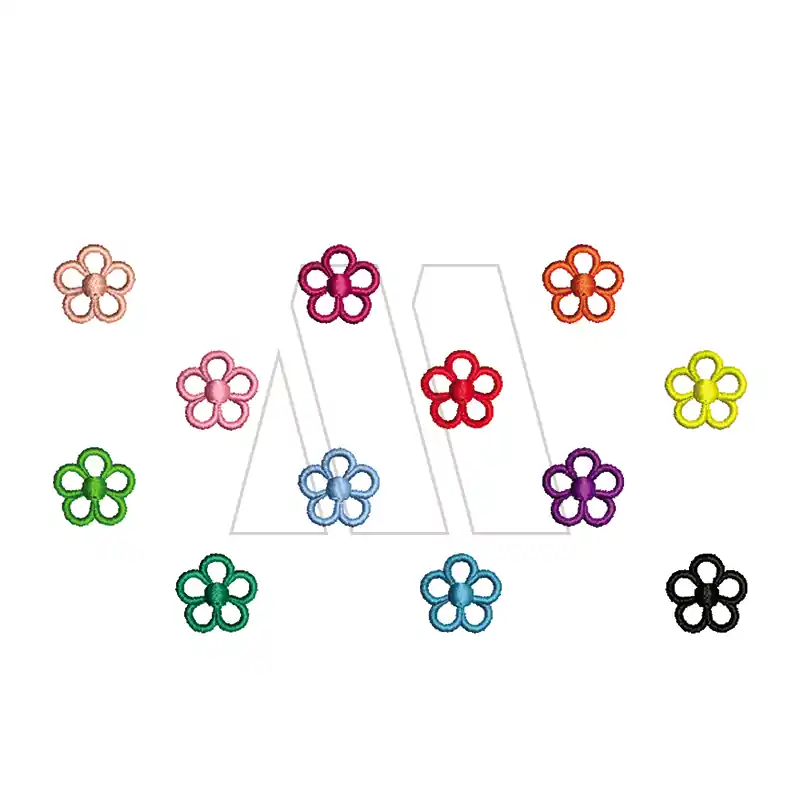 APLIQUE BORDADO TERMOAD FLOR C/BLANCO X 24UN