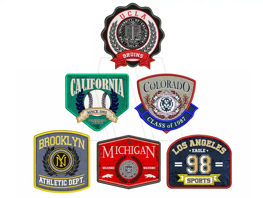 APLIQUE BORDADO TERMOAD ESCUDO UNIVERSITARIO XL X 6UN 2421