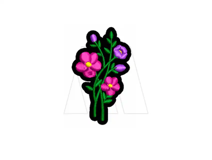 APLIQUE BORDADO TERMOAD FLORES X 6UN 2427.2