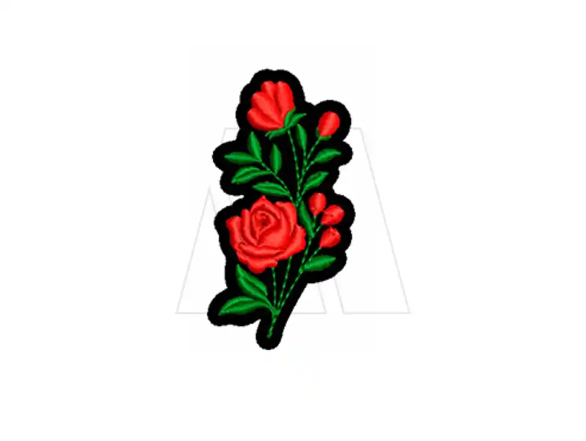 APLIQUE BORDADO TERMOAD FLORES X 6UN 2427.3