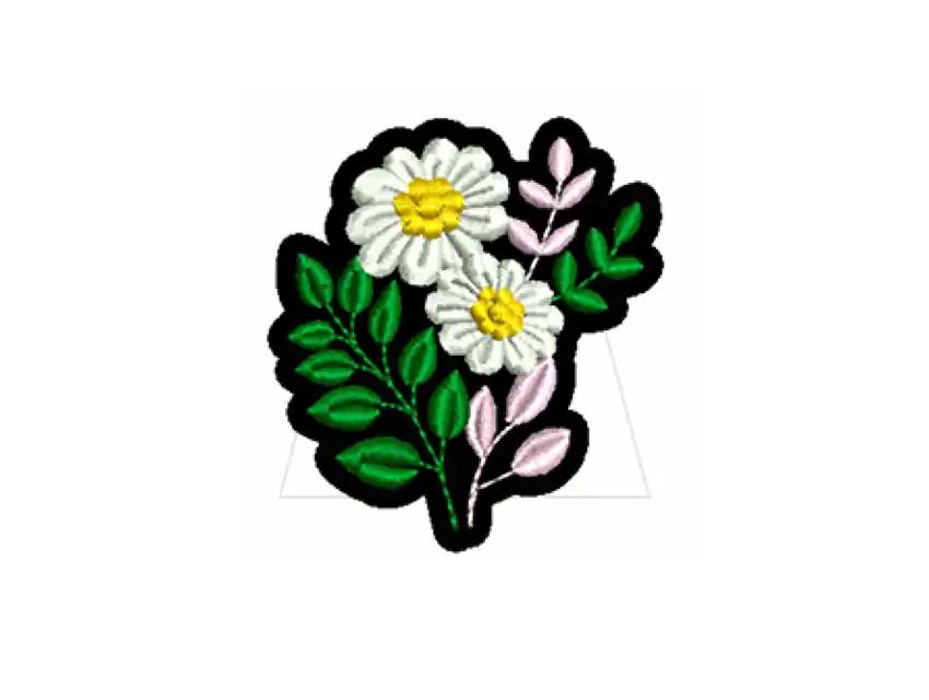 APLIQUE BORDADO TERMOAD FLORES X 6UN 2427.4