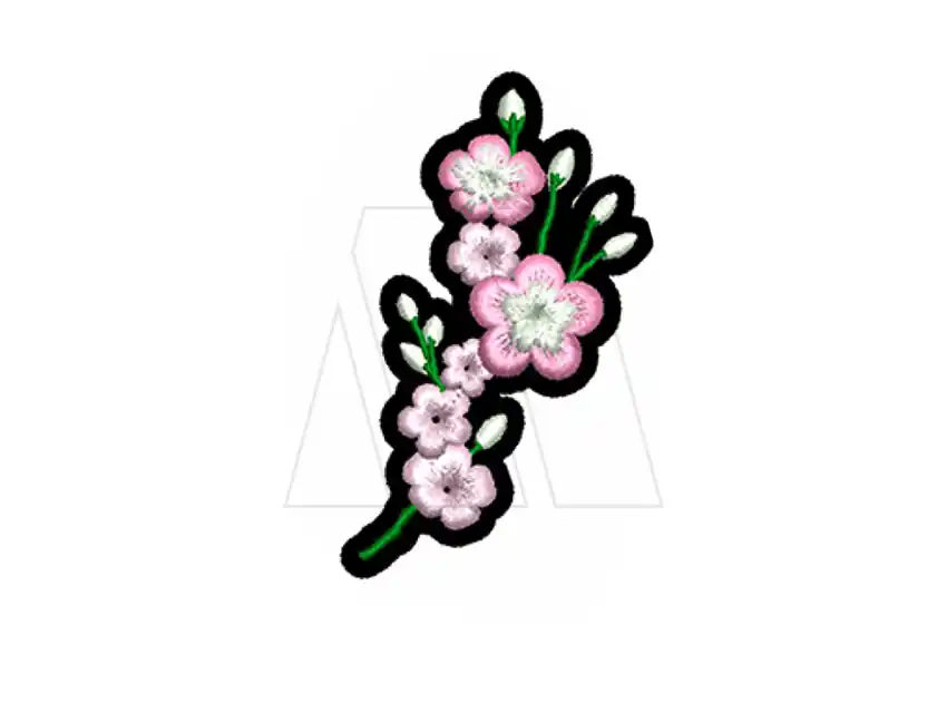APLIQUE BORDADO TERMOAD FLORES X 6UN 2427.5