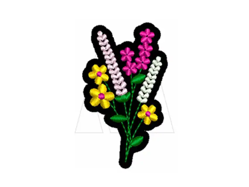 APLIQUE BORDADO TERMOAD FLORES X 6UN 2427.6