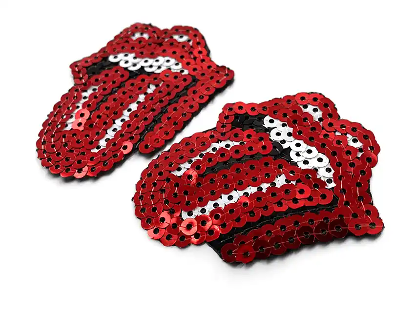 APLIQUE TERMOAD CON LENTEJUELAS LENGUA X 6UN  8125