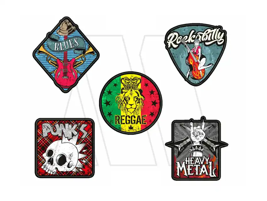 APLIQUE BORDADO TERMOAD ROCK AND ROLL X 6UN 9147
