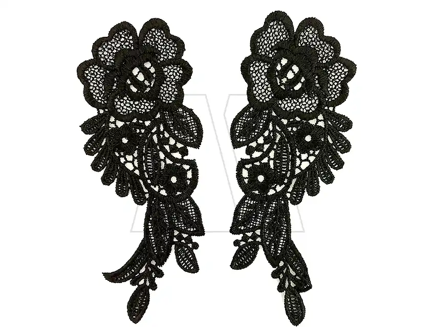 APLIQUE GUIPURE FLORES 19CM X 7CM X 2UN 9150