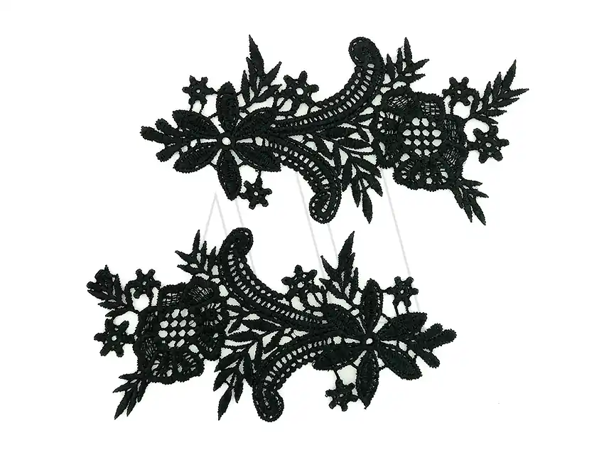 APLIQUE GUIPURE FLORES 17CM X 9CM X 2UN 9152