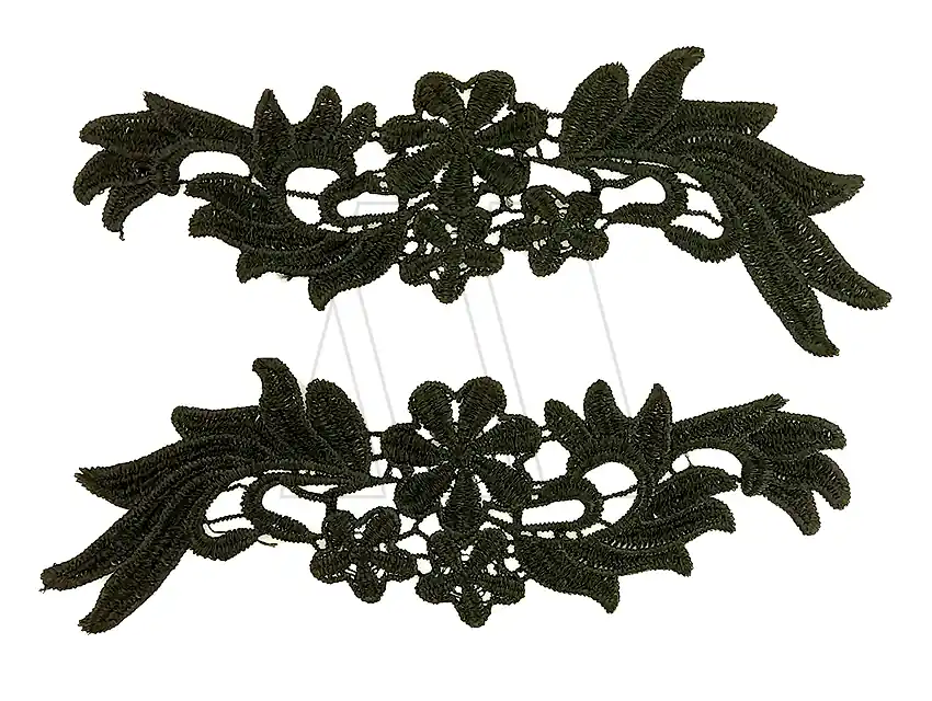 APLIQUE GUIPURE FLORES 20CM X 6CM X 2UN 9154
