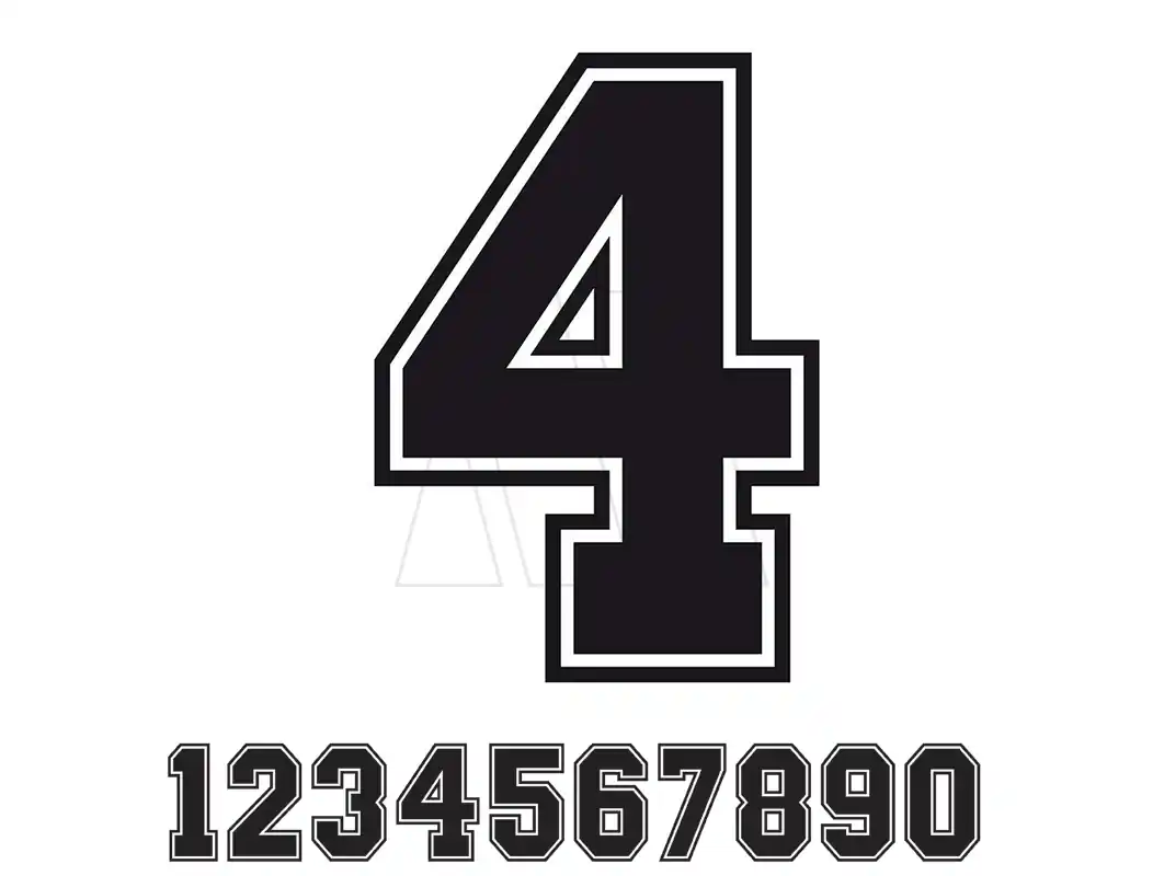 NUMEROS DEPORTIVOS TERMOAD X 4 UN