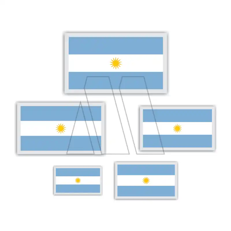 APLIQUE BANDERA ARGENTINA MEDIANO X 12UN