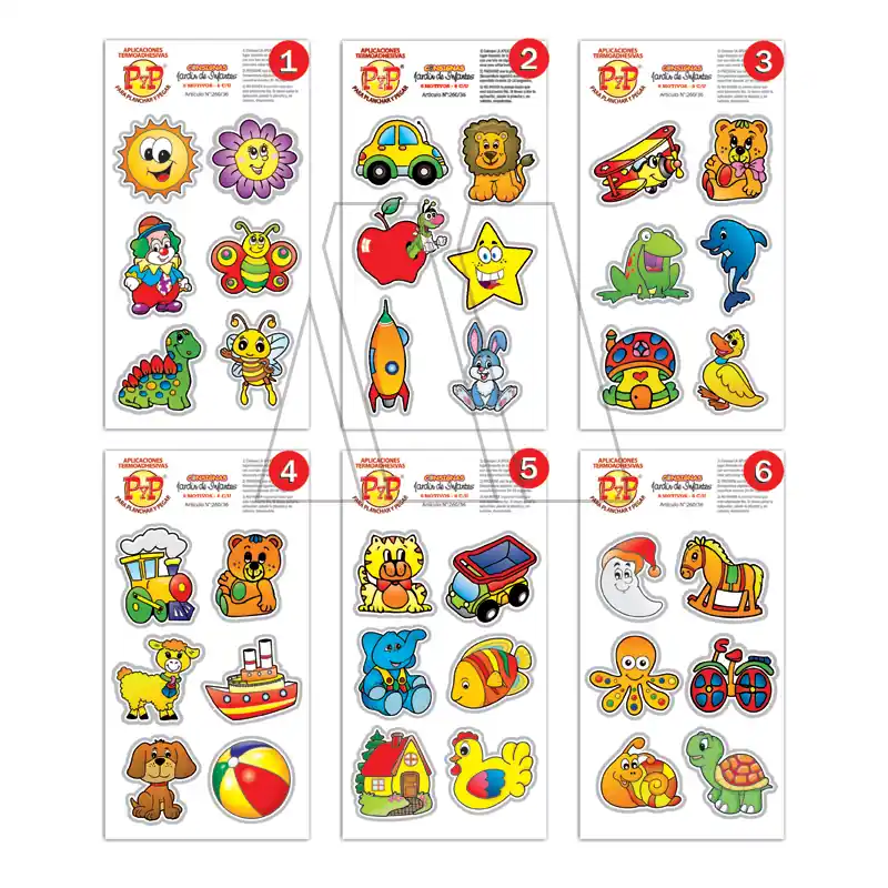 APLIQUE ESTAMPADO TERMOAD JARDIN DE INFANTES X 36UN