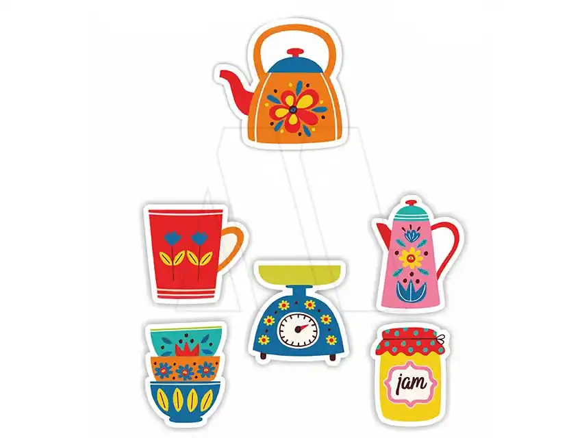 APLIQUE ESTAMPADO TERMOAD ELEMENTOS DE COCINA X 6UN 1745