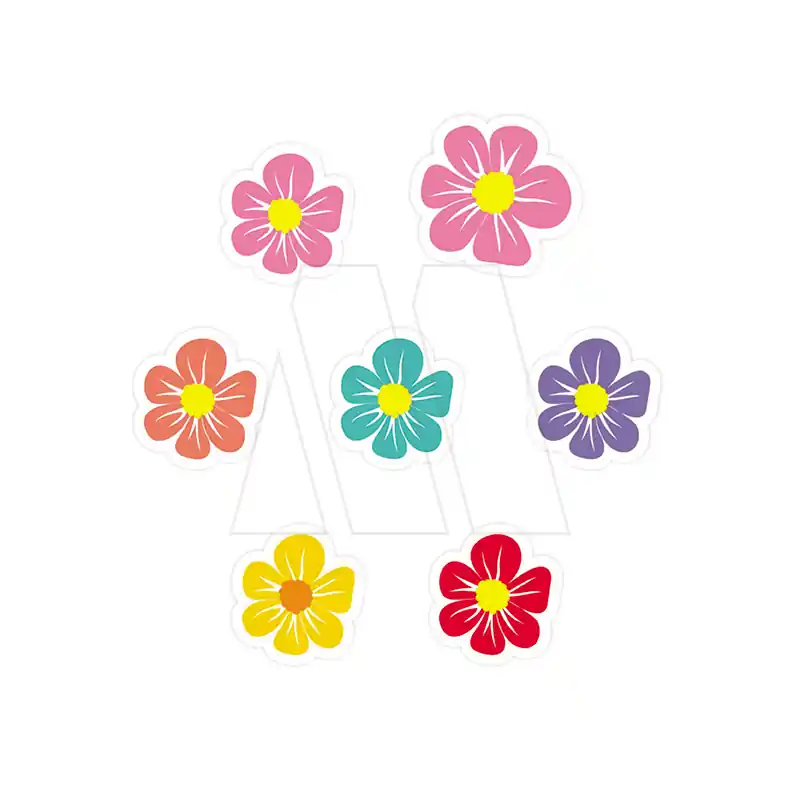 APLIQUE ESTAMPADO TERMOAD FLOR C/LINEAS GRANDE X 12UN 1756.2