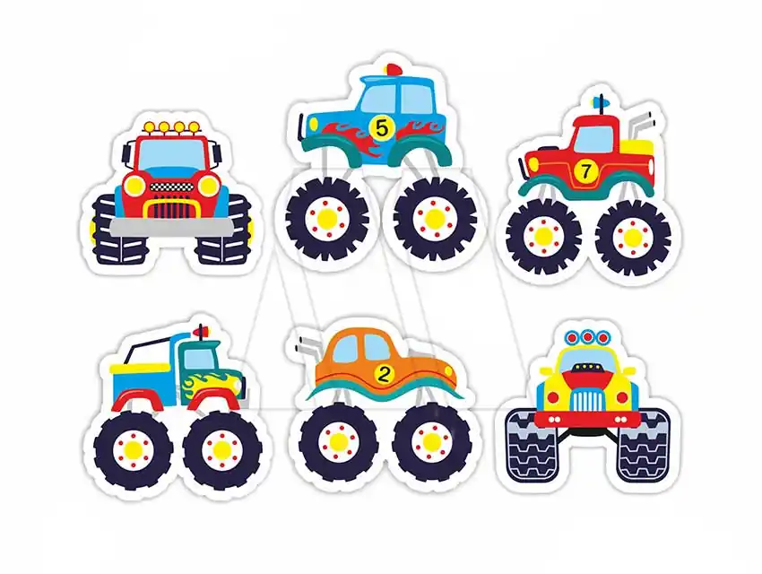 APLIQUE ESTAMPADO TERMOAD VEHICULOS T.T CHICO X 6UN 1769.1