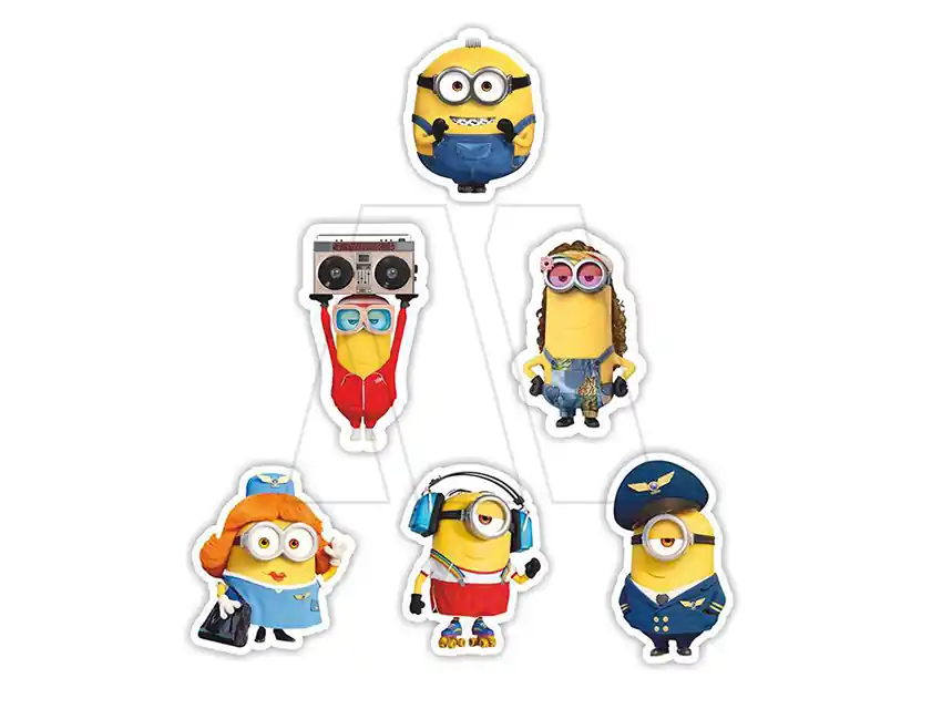 APLIQUE ESTAMPADO TERMOAD SURTIDO MINIONS CHICO X 6UN 1770.1