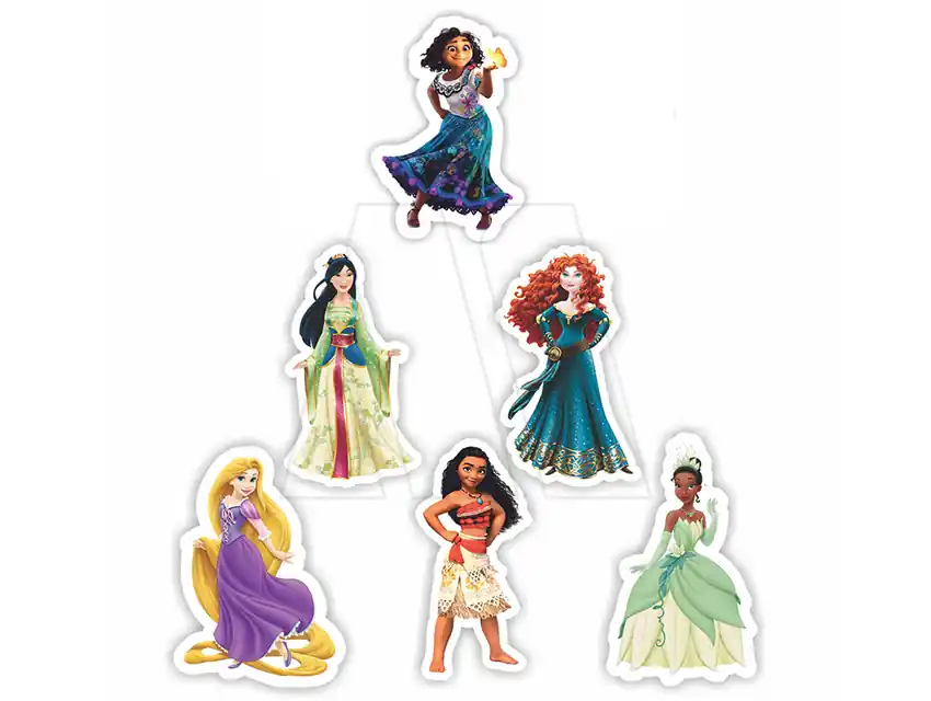 APLIQUE ESTAMPADO TERMOAD CONJUNTO PRINCESAS GRANDE X 6UN 1783.2