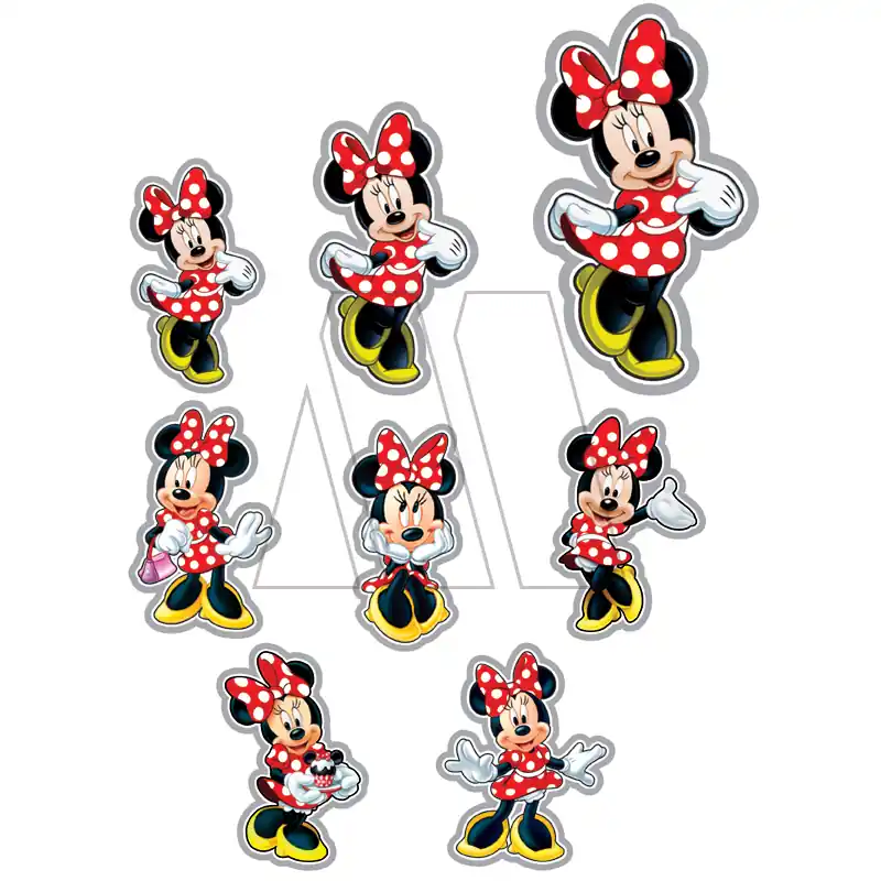 APLIQUE ESTAMPADO MINNIE GRANDE X 6 UN 1786.3