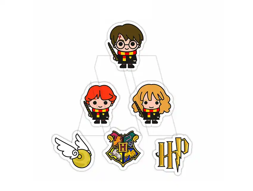 APLIQUE ESTAMPADO TERMOAD HARRY POTTER X 6UN