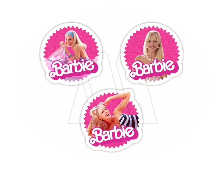 APLIQUE ESTAMPADO TERMOAD BARBIE SURTIDO CHICO X 6UN 2305.1