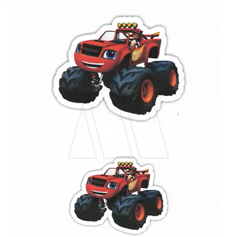 APLIQUE ESTAMPADO TERMOAD PERSONAJE CAMION GRANDE X 6UN