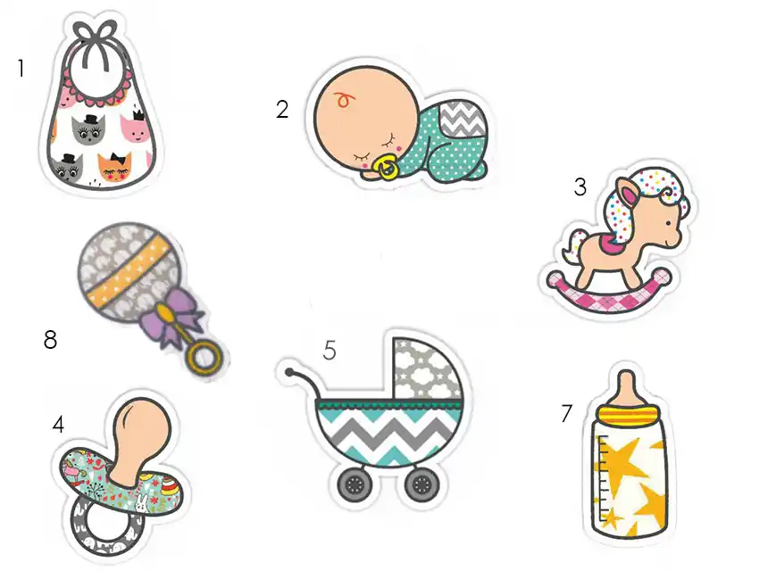 APLIQUE ESTAMPADO TERMOAD BEBE X 6 UN