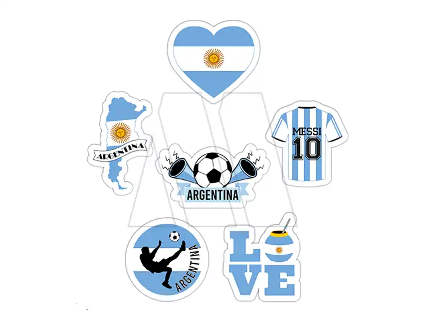 APLIQUE ESTAMPADO TERMOAD ARGENTINA SURTIDO CHICO X 6UN 2364.1