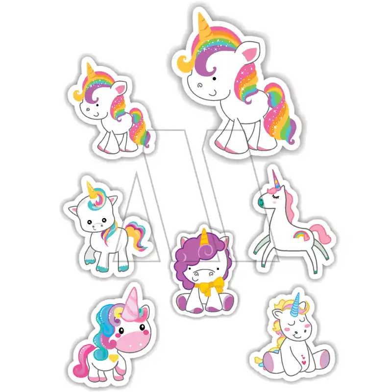 APLIQUE ESTAMPADO TERMOAD UNICORNIOS GRANDE X 6 UN