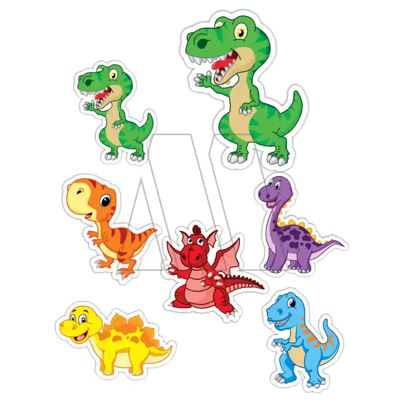 APLIQUE ESTAMPADO TERMOAD DINOSAURIOS CHICO X 6 UN