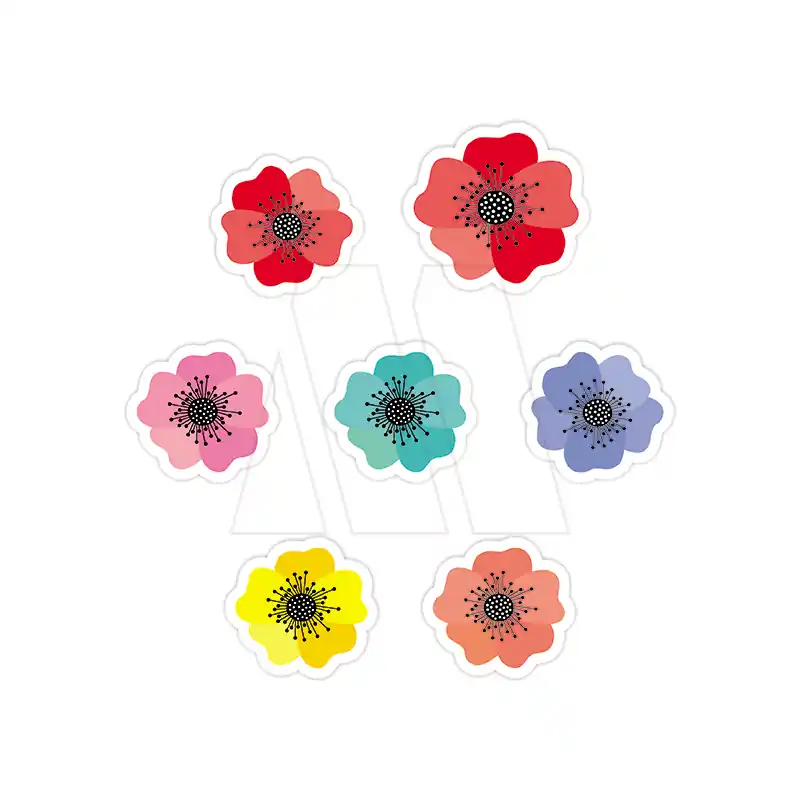 APLIQUE ESTAMPADO TERMOAD FLOR PLUMERO GRANDE X 12UN