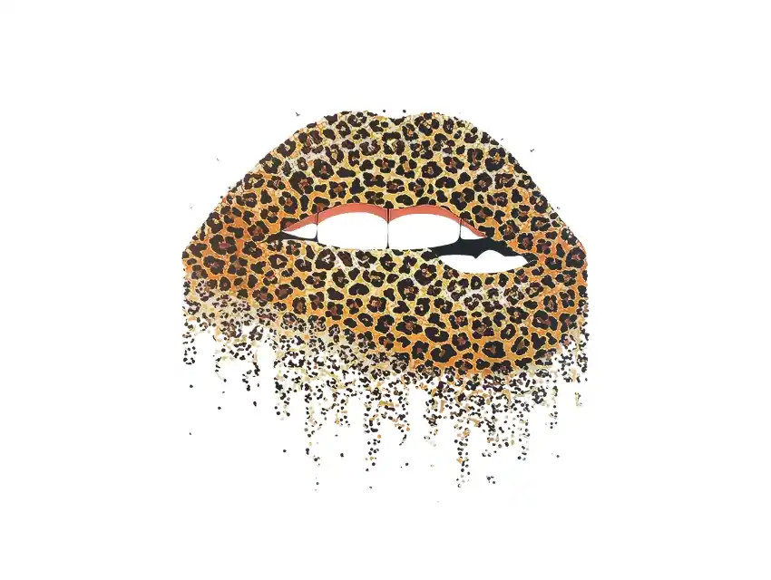 ESTAMPA DTF TERMOAD BOCA ANIMAL PRINT 18CM X 18CM X UN 7200.37