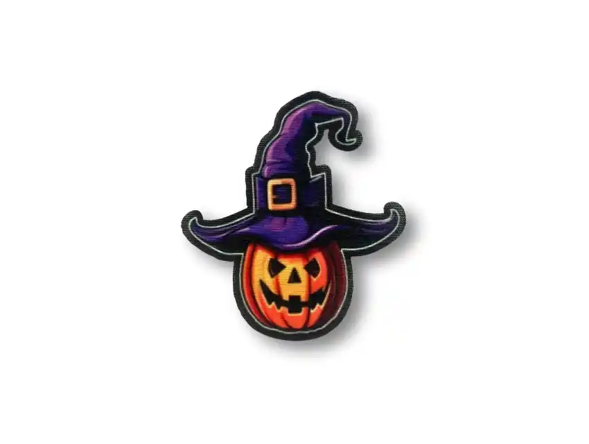  APLIQUE ESTAMPADO TERMOAD CALABAZA 7CM X 8CM X 6UN  7217