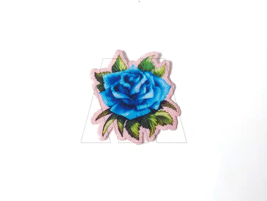 APLIQUE ESTAMPADO TERMOAD ROSA AZUL X 6UN 9118