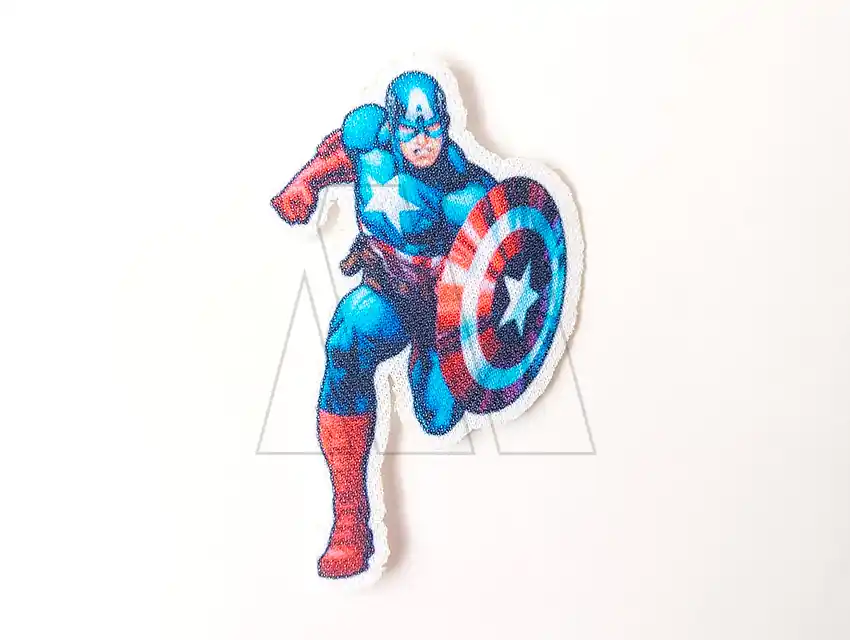 APLIQUE ESTAMPADO TERMOAD CAPITAN AMERICA X 6UN 9127
