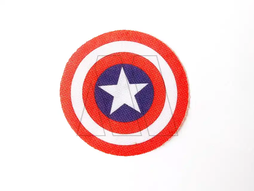 APLIQUE ESTAMPADO TERMOAD ESCUDO CAPITAN AMERICA X 6UN  9128