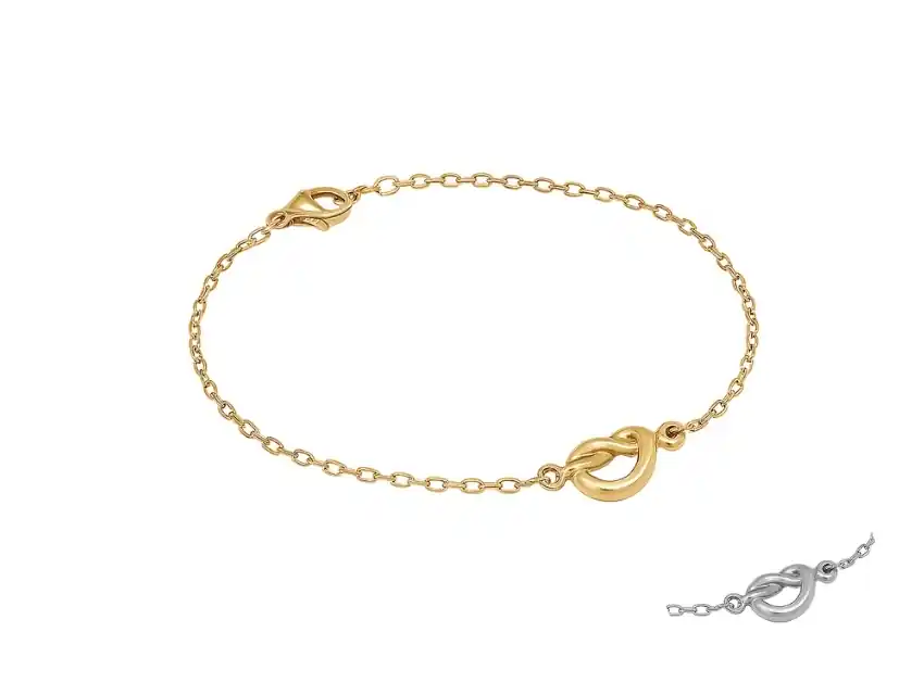 PULSERA ACERO QUIRURGICO NUDO REGULABLE 23CM