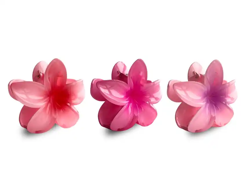 BROCHE FLOR HAWAIANA 8CM BLISTER X 6 UNIDADES